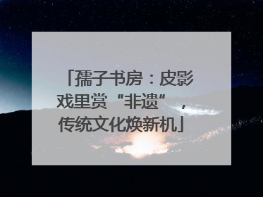 孺子书房：皮影戏里赏“非遗”，传统文化焕新机